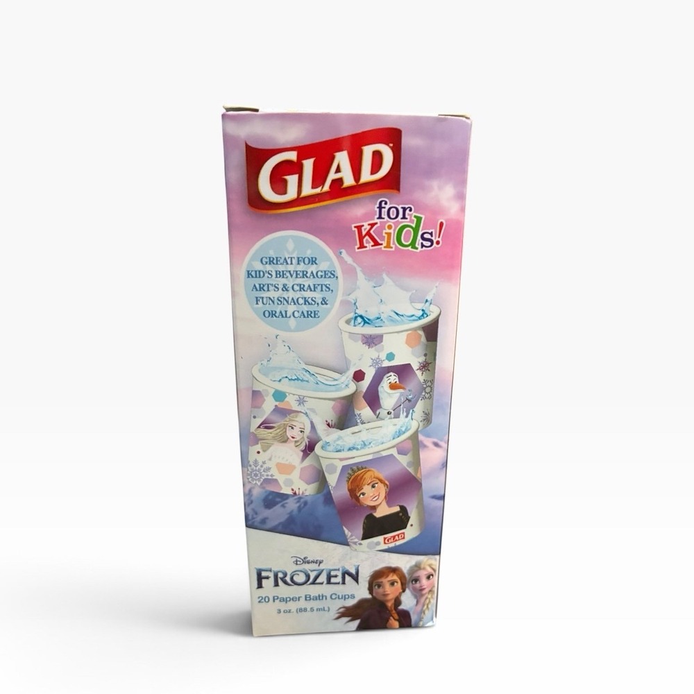Disney Frozen Glad For Kids Bathroom Cups 20 - 3 oz Cups NEW